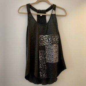 Racerback grey blouse